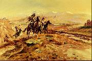 Charles M Russell Intruders Spain oil painting reproduction
